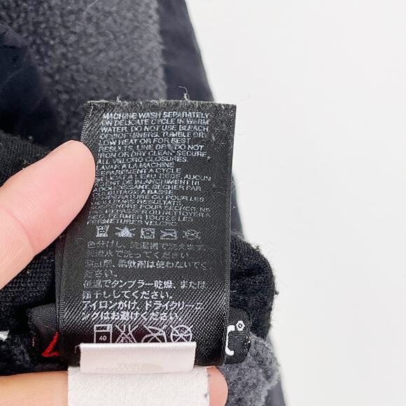 The North Face Boys Denali Fleece Jacket Gray Black Colorblock Medium M Full Zip - Picture 11 of 13